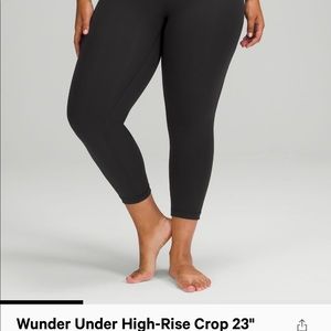 Lululemon Wunder Under High Rise Crop 23